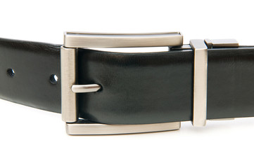 Leather belt isolated on the white background