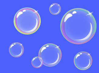transparent soap bubbles