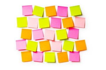 Reminder notes isolated on the white background