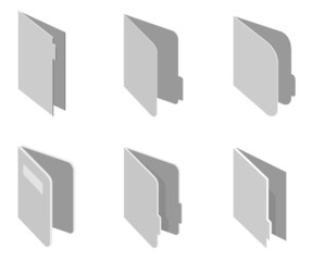Vector illustration of different style paper folders