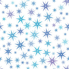Vector snowflakes seamless background