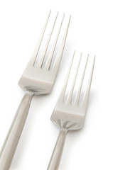 Table utensils isolated on the white
