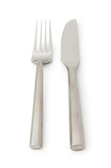 Table utensils isolated on the white
