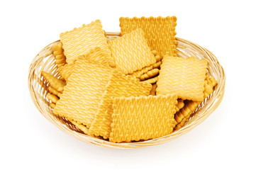 Tasty cookies isolated on the white background