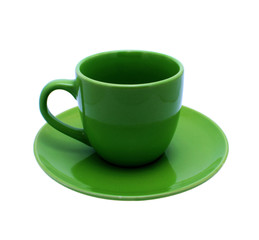 Green empty cup