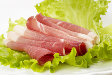 Ham and lettuce