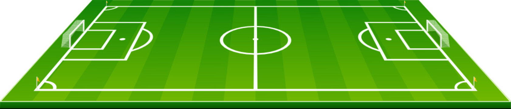Terrain de football vue de cot&eacute; (d&eacute;tour&eacute;)