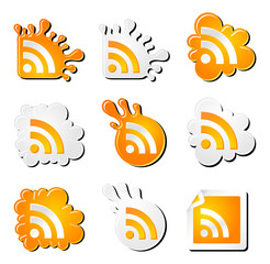 funny rss icons set