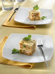 gâteau de riz aux légumes