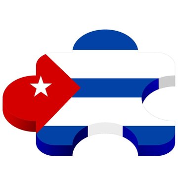 vector pazl with national symbolics of Cuba