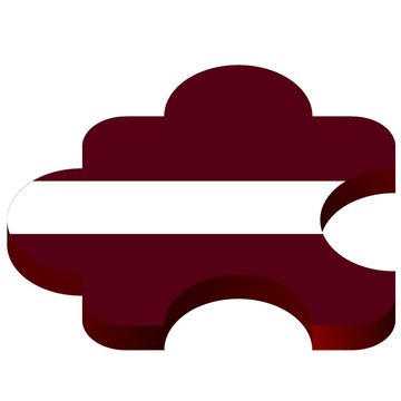 vector pazl with national symbolics of Latvia