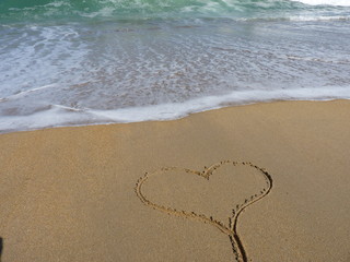 coeur sur le sable #4