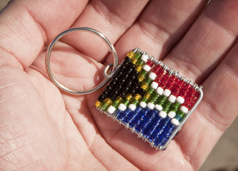 A South African flag keyring