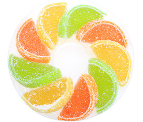 Fototapeta na wymiar Group of sweets as citrus fruits