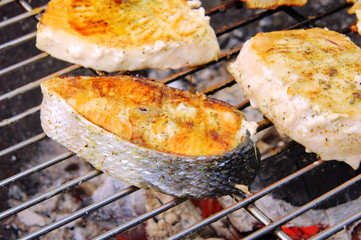 Grillen Fischsteak - grilling steak from fish 10