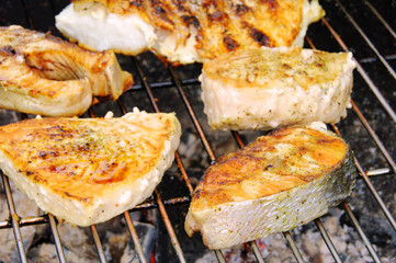 Grillen Fischsteak - grilling steak from fish 11