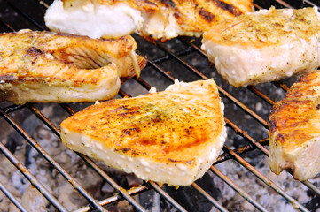 Grillen Fischsteak - grilling steak from fish 14