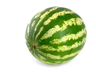 Makellose ganze Wassermelone auf Weiß