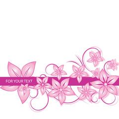 Abstract flowers background with place for your text