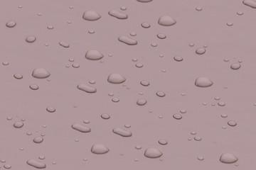 Wassertropfen auf Scheibe rotbraun