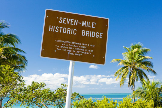 Seven-mile historic bridge, Florida Keys, Florida, USA