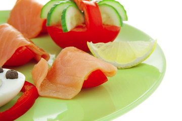 salmon and egg