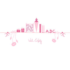 Karte Einschulung Girl