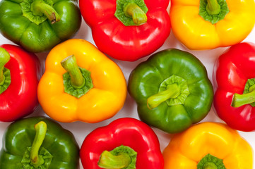 different colored peppers