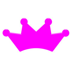 3D Pink Queen's Crown