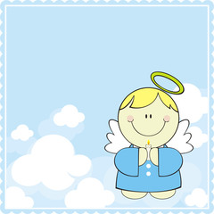 cute little angel greeting card