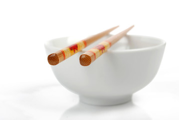 chopsticks with bowl