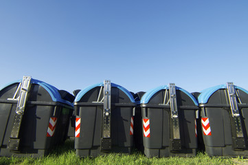 recycling bins