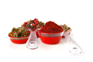 pepper in spoon isolated