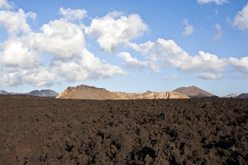 vulcanic landscape under the extincted vulcano