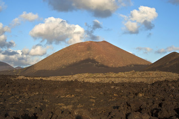 Fototapeta na wymiar vulcanic landscape under the extincted vulcano