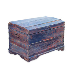 Antique wooden trunk
