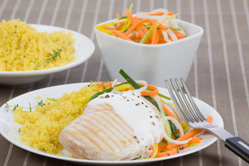 Hähnchengemüseteller