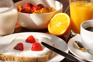 Gesundes Frühstück am Morgen