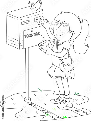 Image result for free image for a girl near the post box