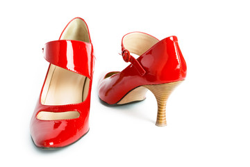 New elegant shoes on high heel