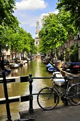 Foto op Canvas amsterdam, zuiderkerk mit fahrrad © m. letschert
