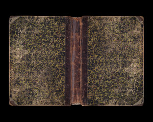 Old paper background, isolated on black