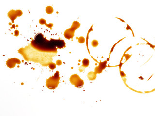 coffee marks and drops