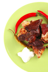 grilled meat chunks