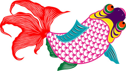 oriental colorful fish