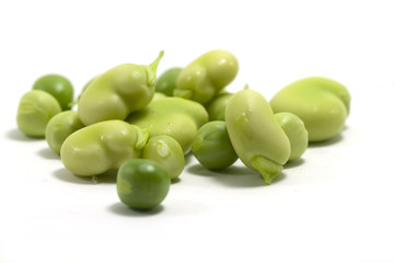 fèves et petits pois