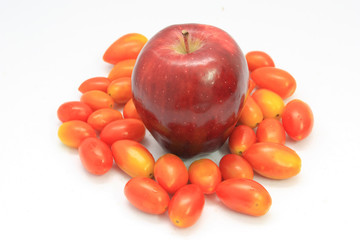 Apple red and tomato