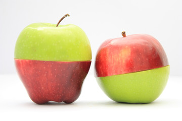 Apple red and green haft