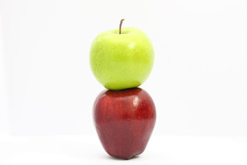 Apple green on red and tomato (haft)