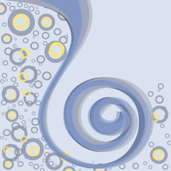 blue background with scene of the spirals